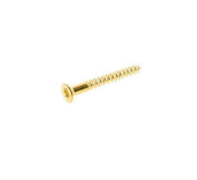 AVF PZ Flat countersunk Brass Furniture screw (Dia)3.5mm (L)30mm, Pack of 25