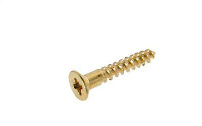 AVF PZ Flat countersunk Brass Furniture screw (Dia)4mm (L)25mm, Pack of 25