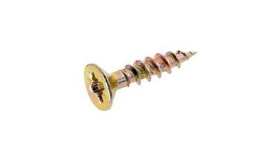 AVF PZ Flat countersunk Yellow-passivated Steel Screw (Dia)3.5mm (L)16mm, Pack
