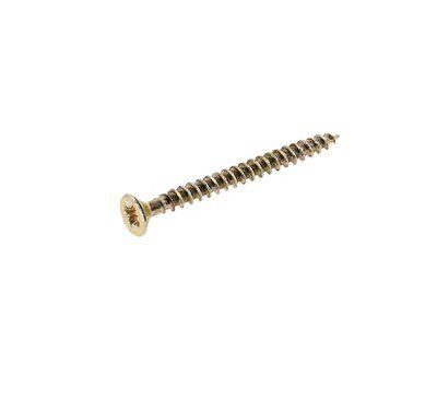 AVF PZ Flat countersunk Yellow-passivated Steel Screw (Dia)3.5mm (L)40mm, Pack