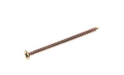AVF PZ Flat countersunk Yellow-passivated Steel Screw (Dia)3.5mm (L)65mm, Pack