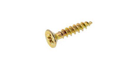 AVF PZ Flat countersunk Yellow-passivated Steel Screw (Dia)3mm (L)16mm, Pack