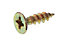 AVF PZ Flat countersunk Yellow-passivated Steel Screw (Dia)4mm (L)16mm, Pack