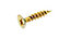 AVF PZ Flat countersunk Yellow-passivated Steel Screw (Dia)4mm (L)20mm, Pack