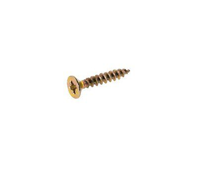 AVF PZ Flat countersunk Yellow-passivated Steel Screw (Dia)4mm (L)25mm, Pack