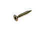 AVF PZ Flat countersunk Yellow-passivated Steel Screw (Dia)4mm (L)25mm, Pack
