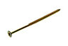 AVF PZ Flat countersunk Yellow-passivated Steel Screw (Dia)5mm (L)100mm, Pack
