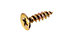 AVF PZ Flat countersunk Yellow-passivated Steel Screw (Dia)5mm (L)20mm, Pack