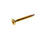 AVF PZ Flat countersunk Yellow-passivated Steel Screw (Dia)5mm (L)40mm, Pack