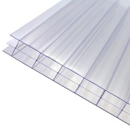 Axiome Clear Polycarbonate Multiwall Roofing sheet (L)2.5m (W)1000mm (T)16mm