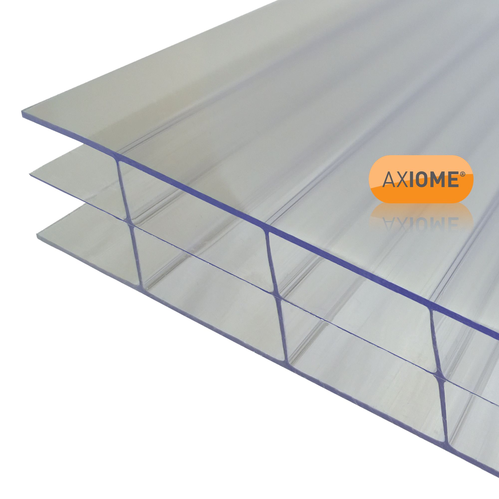 Axiome Clear Polycarbonate Multiwall Roofing Sheet (L)2.5m (W)690mm (T ...