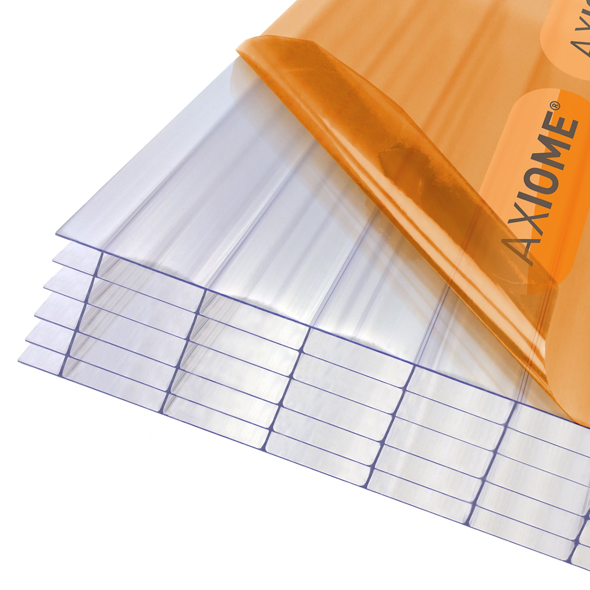 Axiome Clear Polycarbonate Multiwall Roofing sheet (L)2m (W)1000mm (T)32mm