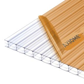 Axiome Clear Polycarbonate Multiwall Roofing sheet (L)3m (W)1000mm (T)16mm