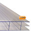 Axiome Clear Polycarbonate Multiwall Roofing sheet (L)3m (W)1050mm (T)16mm