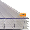 Axiome Clear Polycarbonate Multiwall Roofing sheet (L)3m (W)1050mm (T)25mm