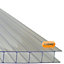 Axiome Clear Polycarbonate Multiwall Roofing sheet (L)4m (W)1050mm (T)10mm