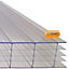 Axiome Clear Polycarbonate Multiwall Roofing sheet (L)4m (W)1050mm (T)25mm