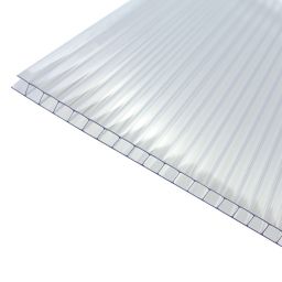 Axiome Clear Polycarbonate Twinwall Roofing sheet (L)2m (W)1000mm (T)6mm