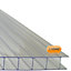 Axiome Clear Polycarbonate Twinwall Roofing sheet (L)2m (W)690mm (T)10mm