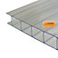 Axiome Clear Polycarbonate Twinwall Roofing sheet (L)3m (W)1000mm (T)10mm
