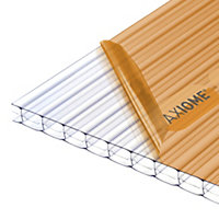 Axiome Thermoplastic resin Triplewall Twinwall roofing sheet (L)1m (W)2100mm (T)16mm