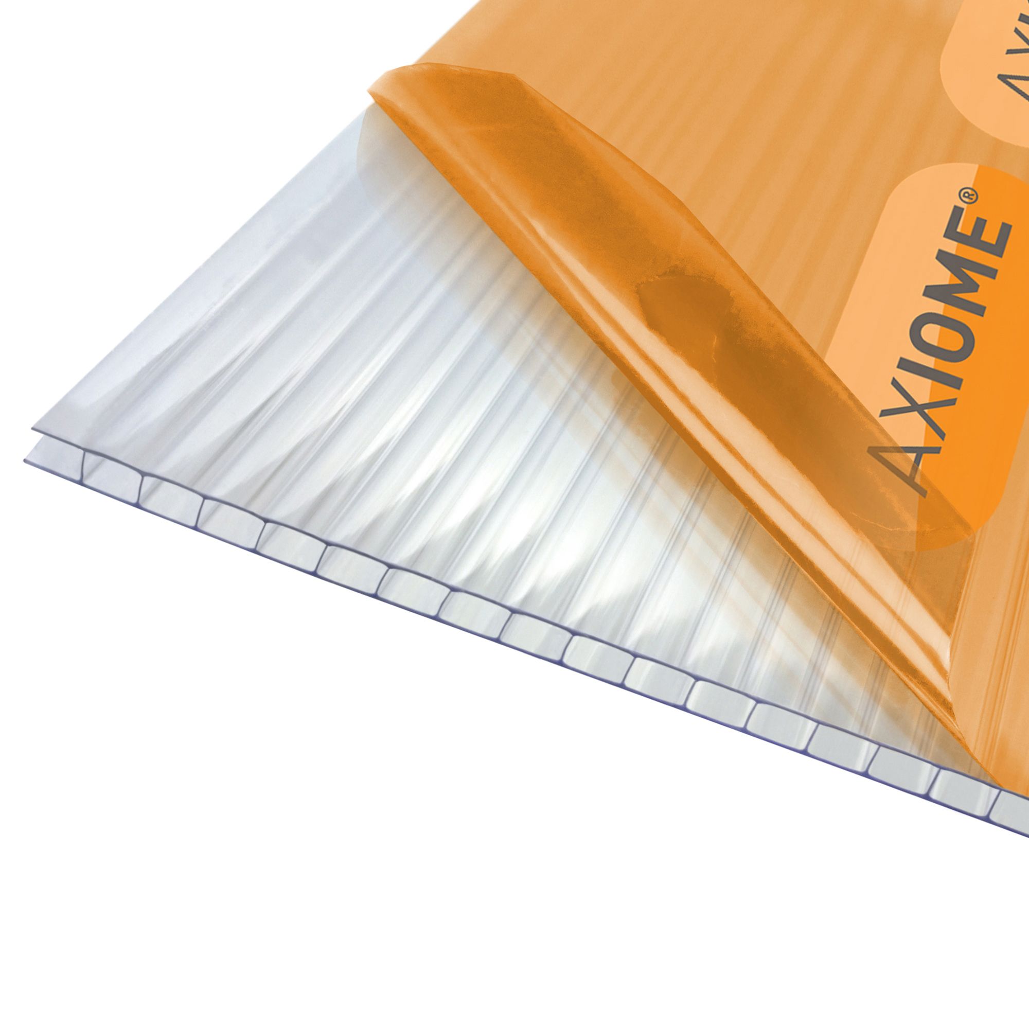 Axiome Thermoplastic resin Twinwall roofing sheet (L)1m (W)1050mm (T)4mm