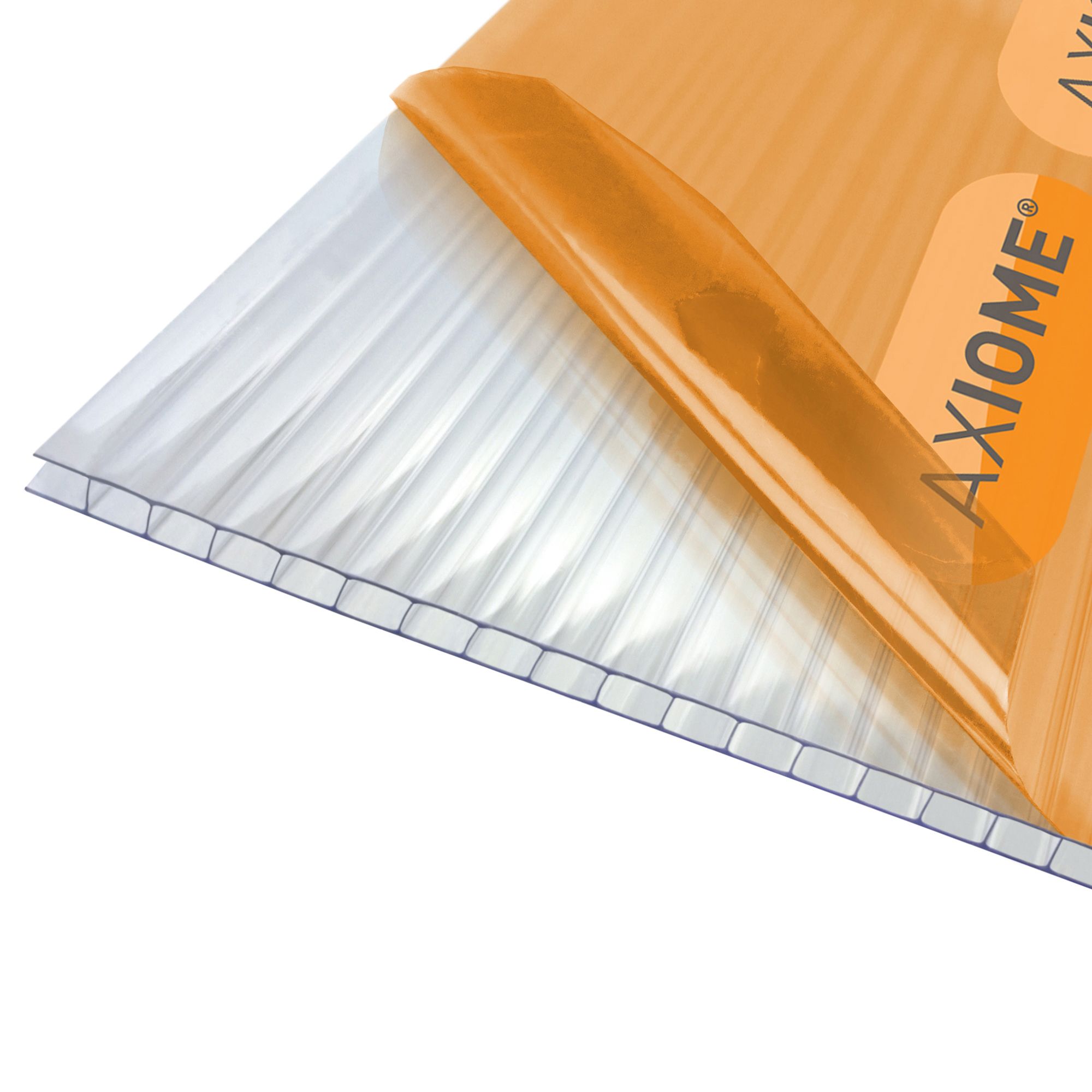 Axiome Thermoplastic resin Twinwall roofing sheet (L)2m (W)1050mm (T)4mm