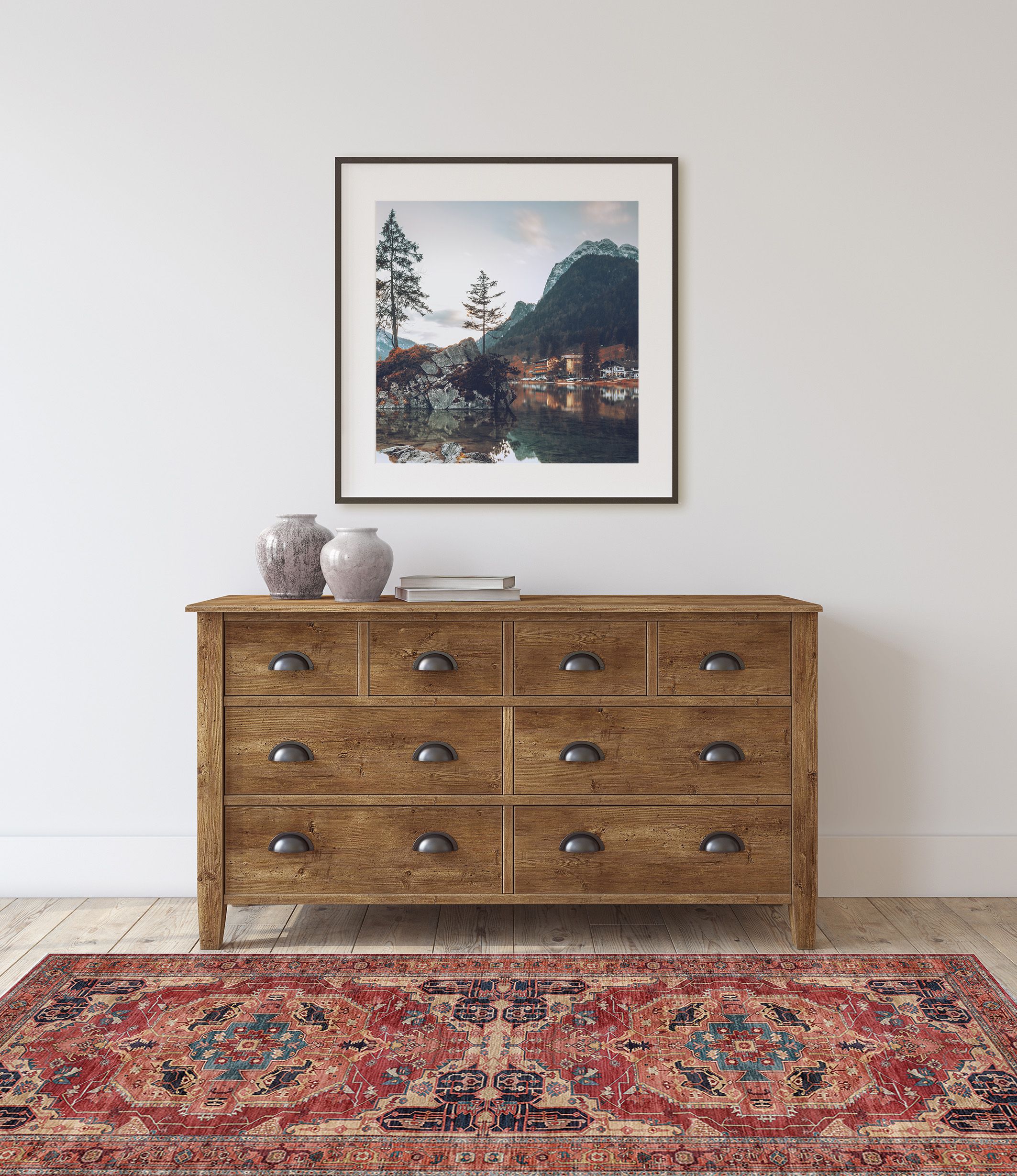 Ayla Red Persian Large Runner, (L)180cm x (W)60cm