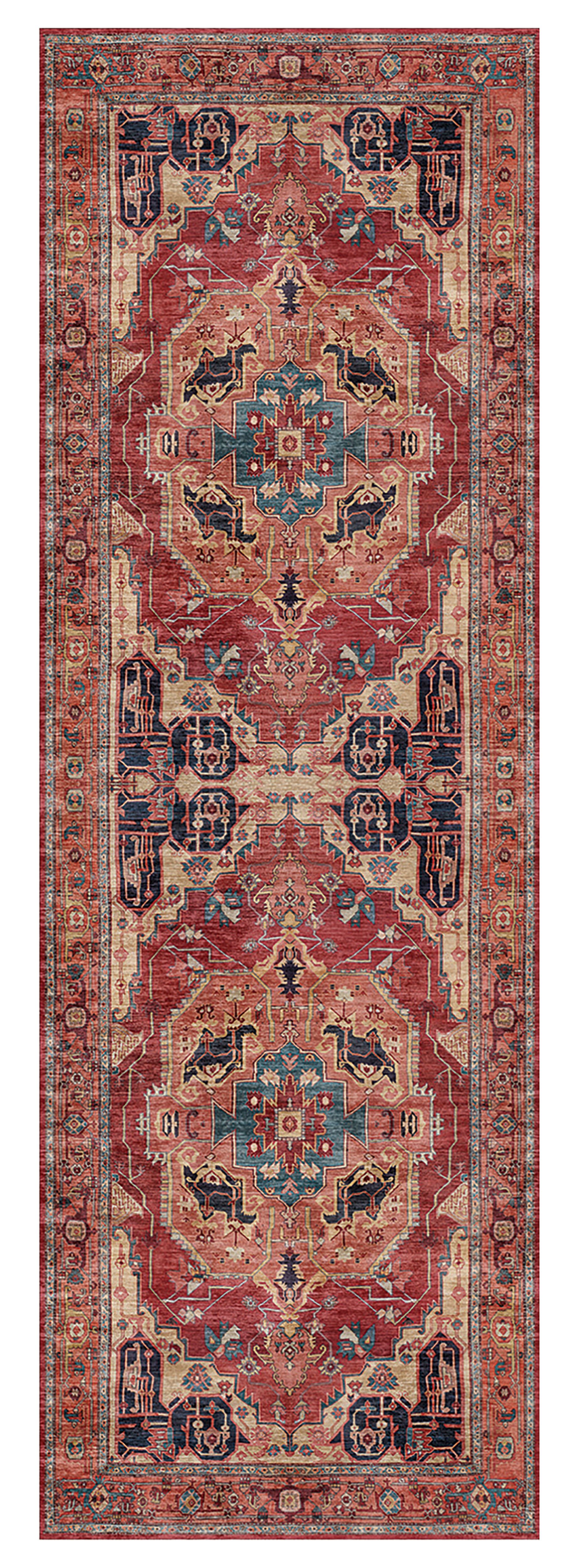 Ayla Red Persian Large Runner, (L)180cm x (W)60cm