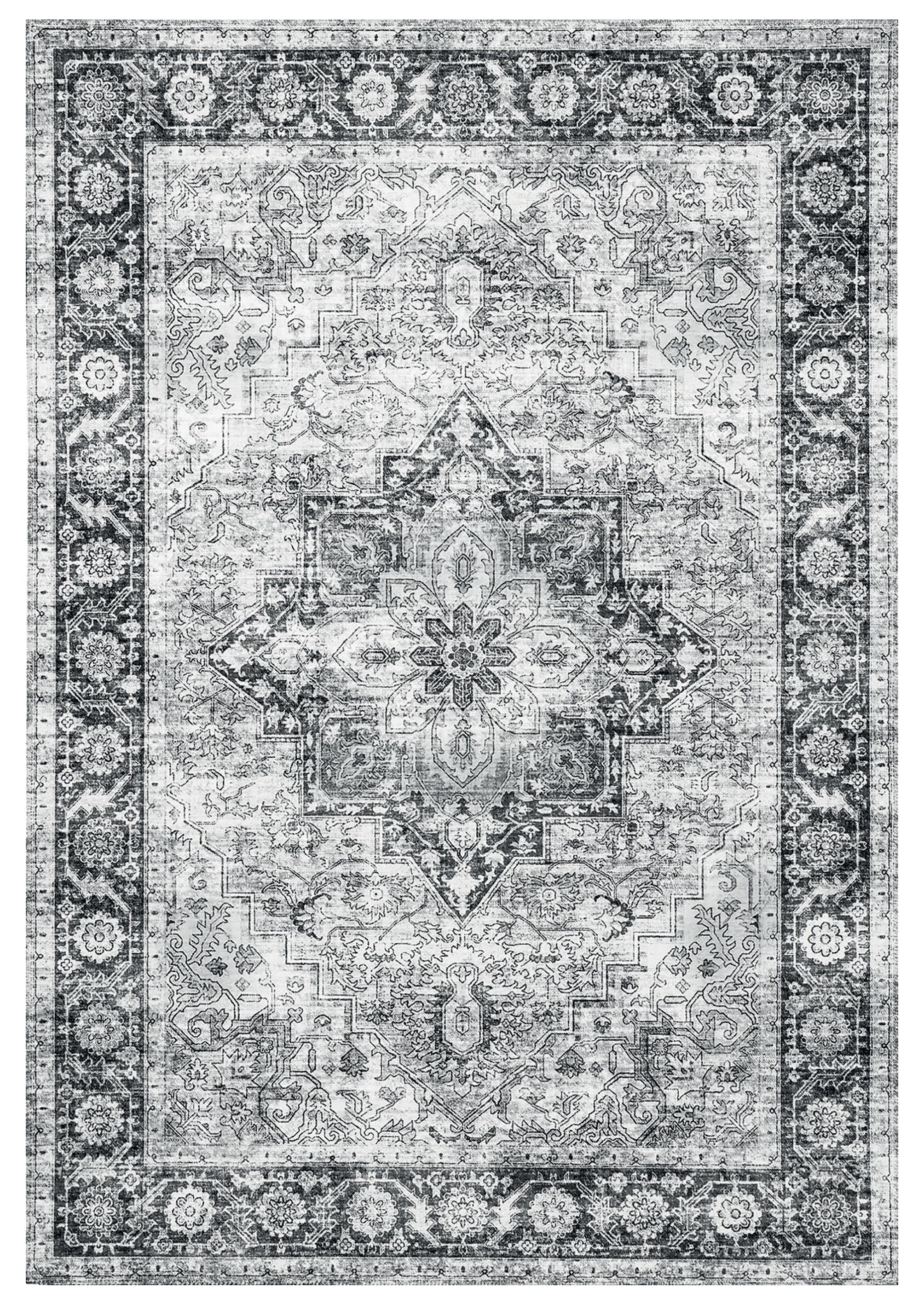 Azar Grey Persian Medium Rug, (L)170cm x (W)120cm