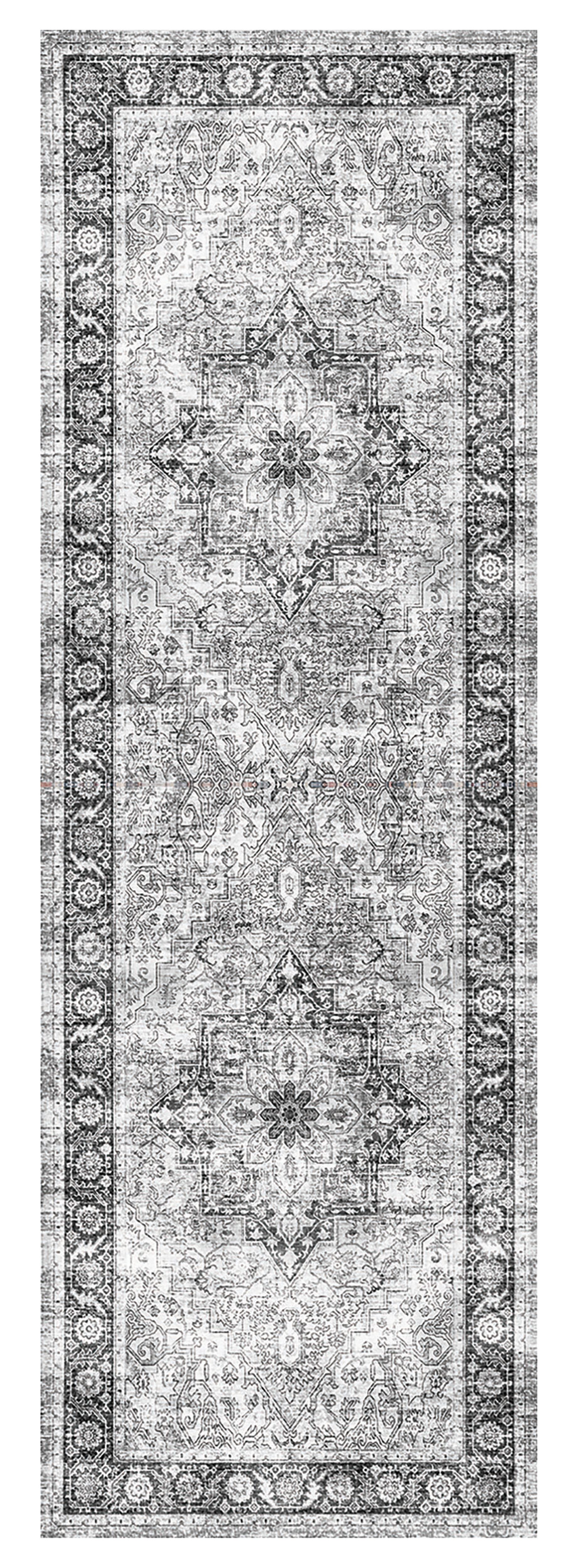 Azar Grey Traditional Large Runner, (L)180cm x (W)60cm