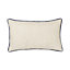 Azur Herringbone Blue & white Cushion (L)30cm x (W)50cm