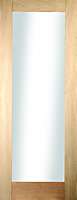B&Q 1 panel Glazed Shaker Oak veneer Internal Door, (H)1981mm (W)762mm (T)35mm