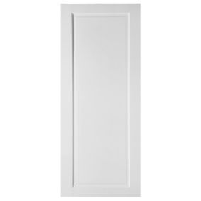B&Q 1 panel Shaker White Internal Door, (H)1981mm (W)762mm (T)35mm