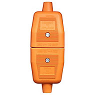 B&Q 10A Orange Indoor Switched 2 pin plug & socket