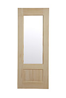 B&Q 2 panel Glazed Internal Door, (H)1981mm (W)686mm (T)35mm