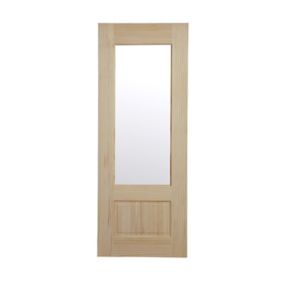 B&Q 2 panel Glazed Internal Door, (H)1981mm (W)686mm (T)35mm