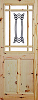 B&Q 2 panel Glazed Internal Door, (H)1981mm (W)762mm (T)35mm