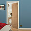 B&Q 2 panel Oak veneer Internal Door, (H)1981mm (W)610mm (T)35mm