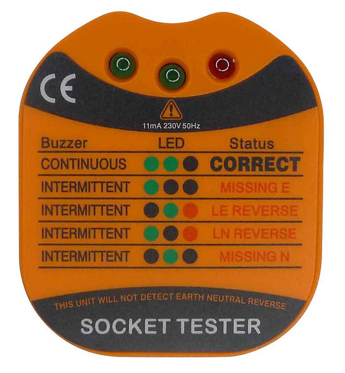 TEST SERIES TE3 MAINS PLUG UK SOCKET TESTER 230V EASY TO USE 