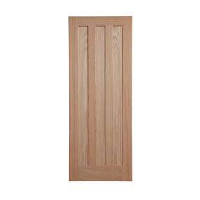 B&Q 3 panel Oak veneer Internal Door, (H)1981mm (W)686mm (T)35mm