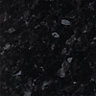 B&Q 38mm Ebony Satin Black Granite effect Square edge Kitchen Breakfront Worktop, (L)3000mm