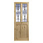 B&Q 4 panel Frosted Glazed Internal Door, (H)1981mm (W)762mm (T)35mm