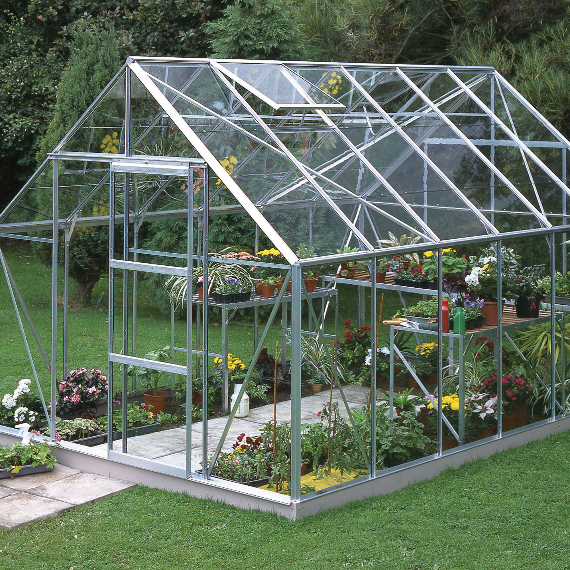 B&Q 6x10 Toughened Glass Apex Greenhouse | DIY At B&Q