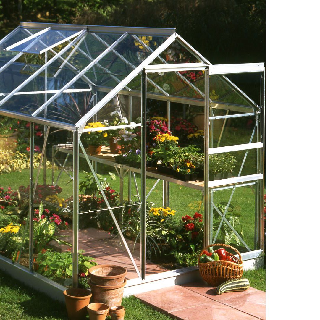 B&Q 6x8 Toughened Glass Apex Greenhouse | DIY At B&Q