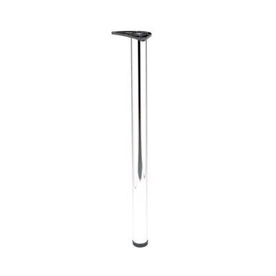 b q 860mm chrome effect worktop support leg diy at t shaped kitchen layout