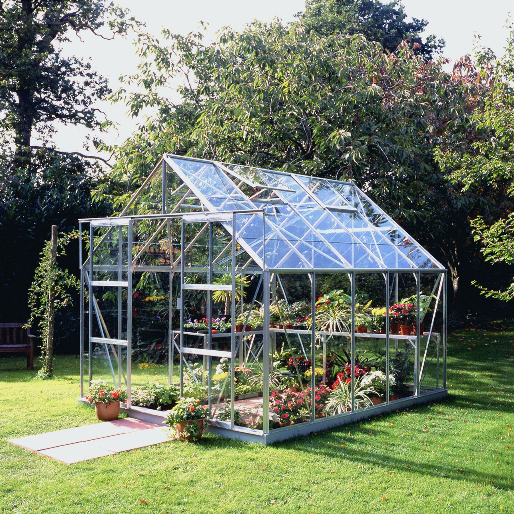 B&Q 8x10 Toughened Glass Apex Greenhouse | DIY At B&Q