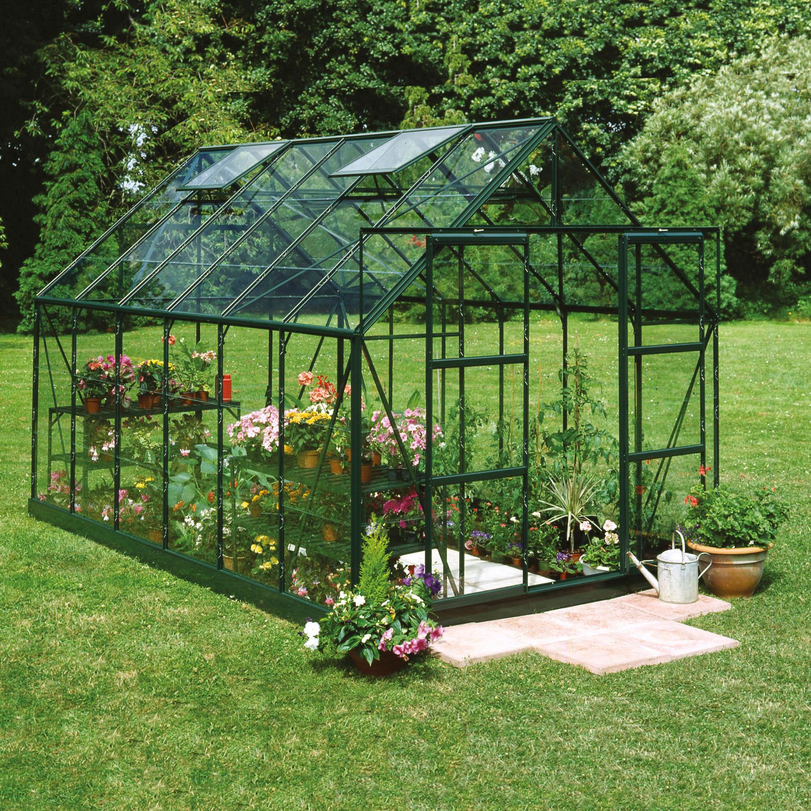 B&Q 8x10 Toughened glass Apex Greenhouse DIY at B&Q