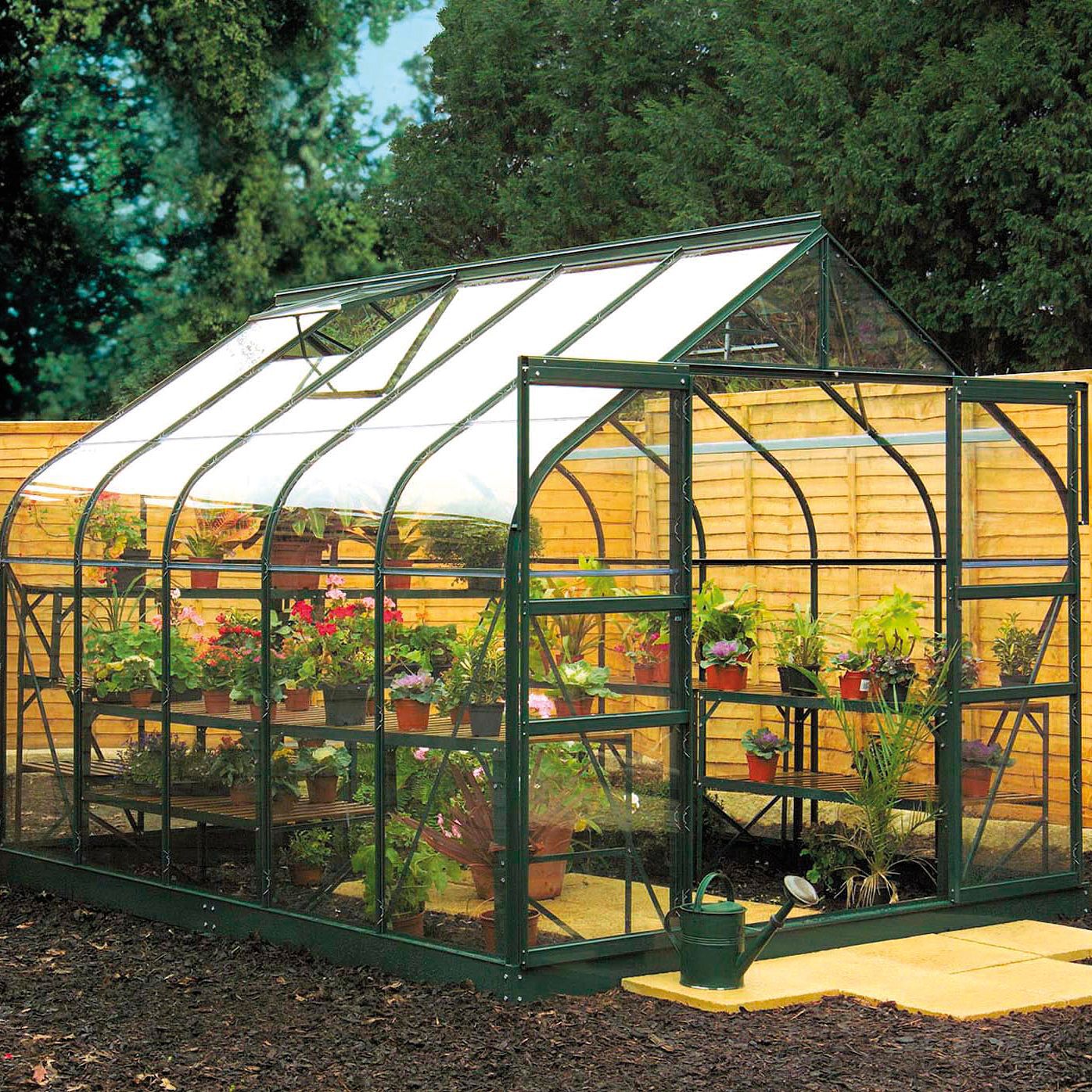B&Q 8x10 Toughened glass Apex Greenhouse DIY at B&Q