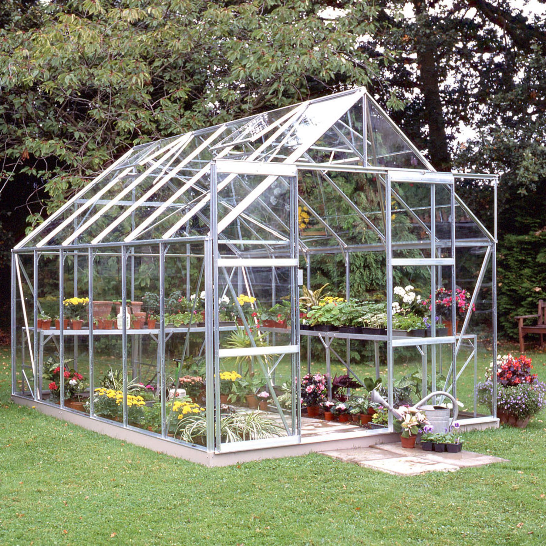 B&Q 8x12 Toughened Glass Apex Greenhouse | DIY At B&Q